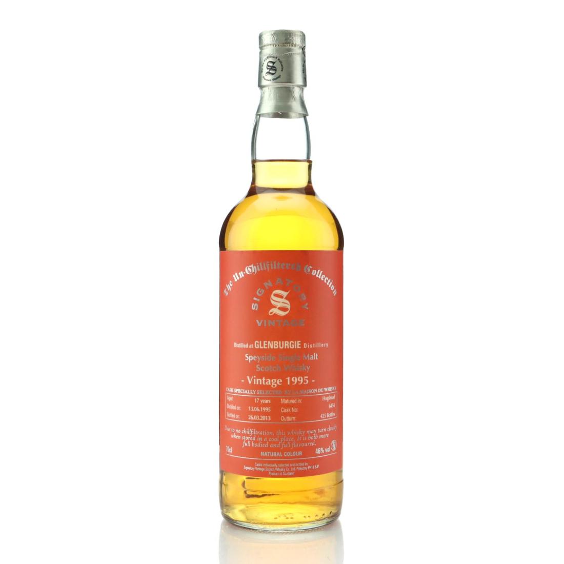 Glenburgie The Un-Chillfiltered Collection 17 Year Old, Hogshead Cask, Cask #4434, 1995, Signatory Vintage, 46% whisky bottle