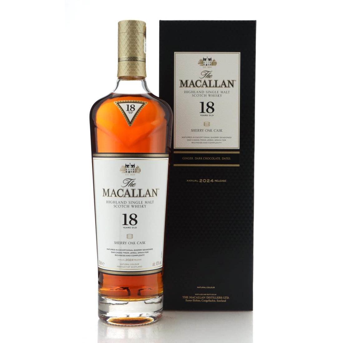 Macallan 18 Year Old Sherry Oak Cask Annual 2024 Release