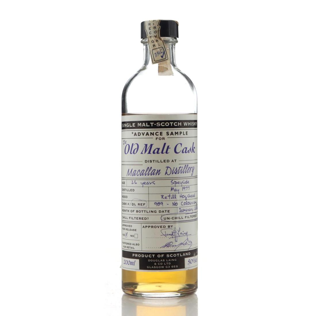 Macallan 1977 The Old Malt Cask 26 Year Old - Advance Sample