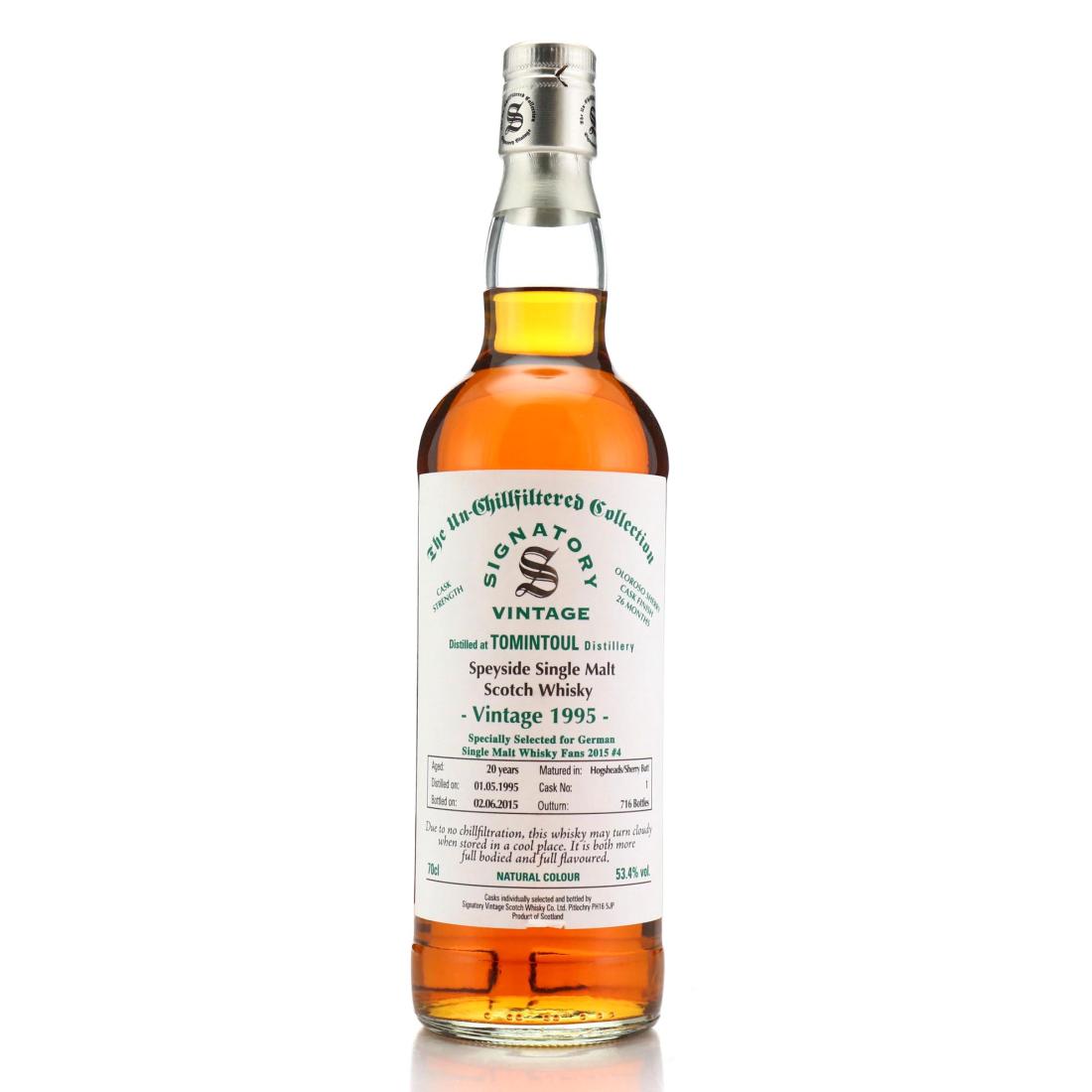 Tomintoul 1995 The UnChillfiltered Collection 20 Year Old