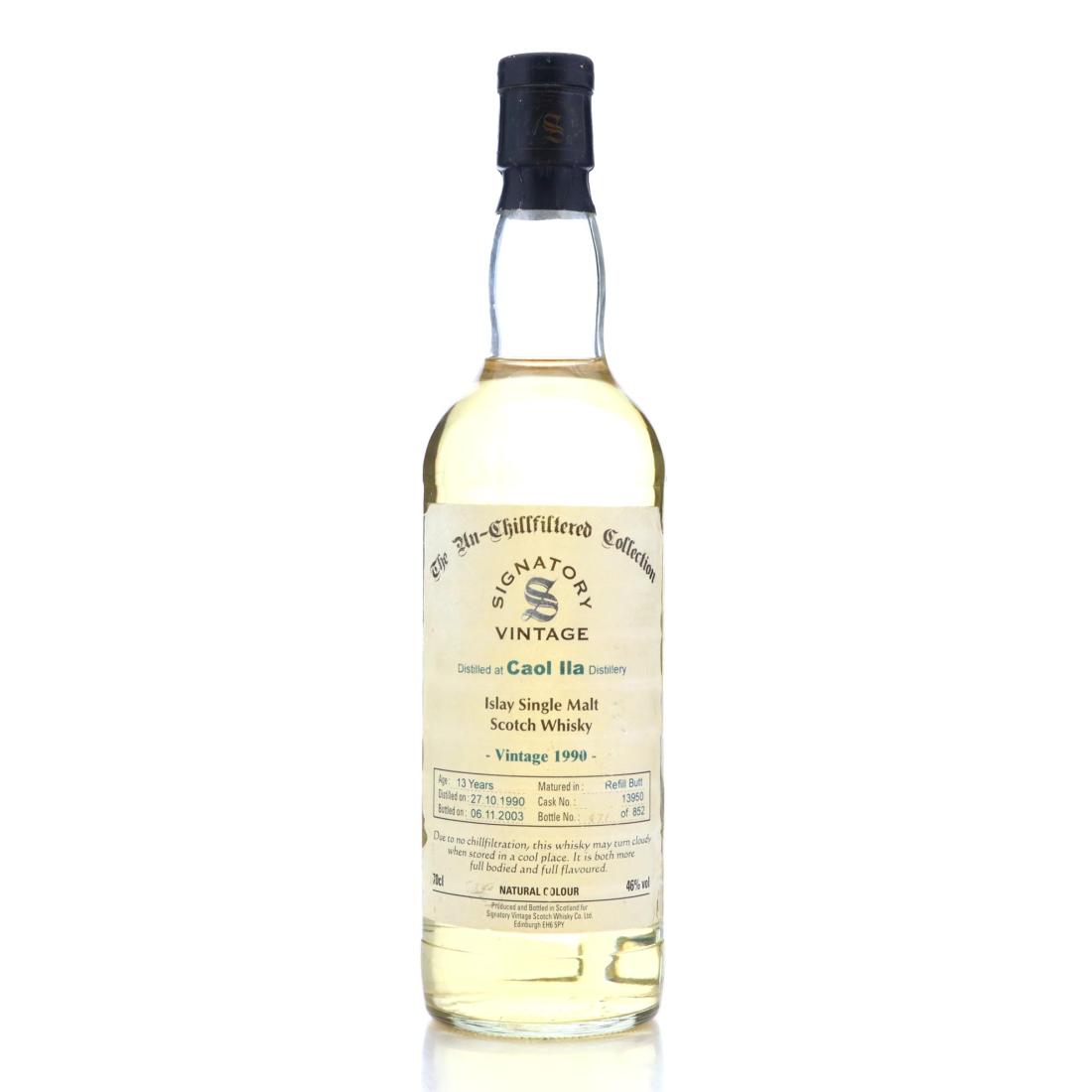 Caol Ila The Un-Chillfiltered Collection 13 Year Old, Refill Butt Cask, Cask #671, 1990, Signatory Vintage, 46% whisky bottle