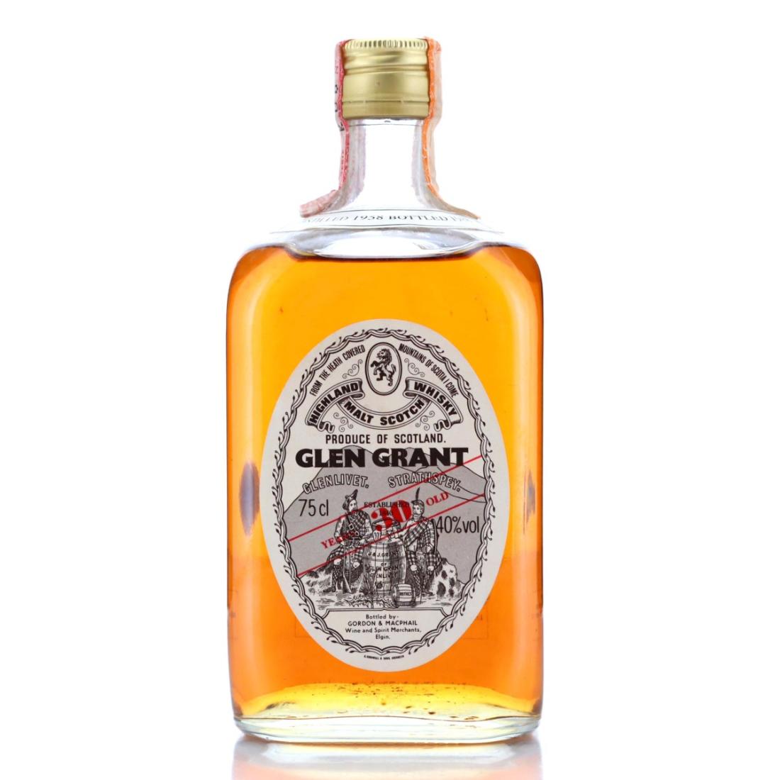 Glen Grant 30 Year Old, 1958, Gordon & MacPhail, 40% whisky bottle