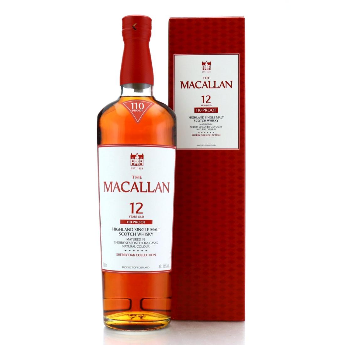 Image for Macallan 12 Year Old Sherry Oak Collection 110 Proof