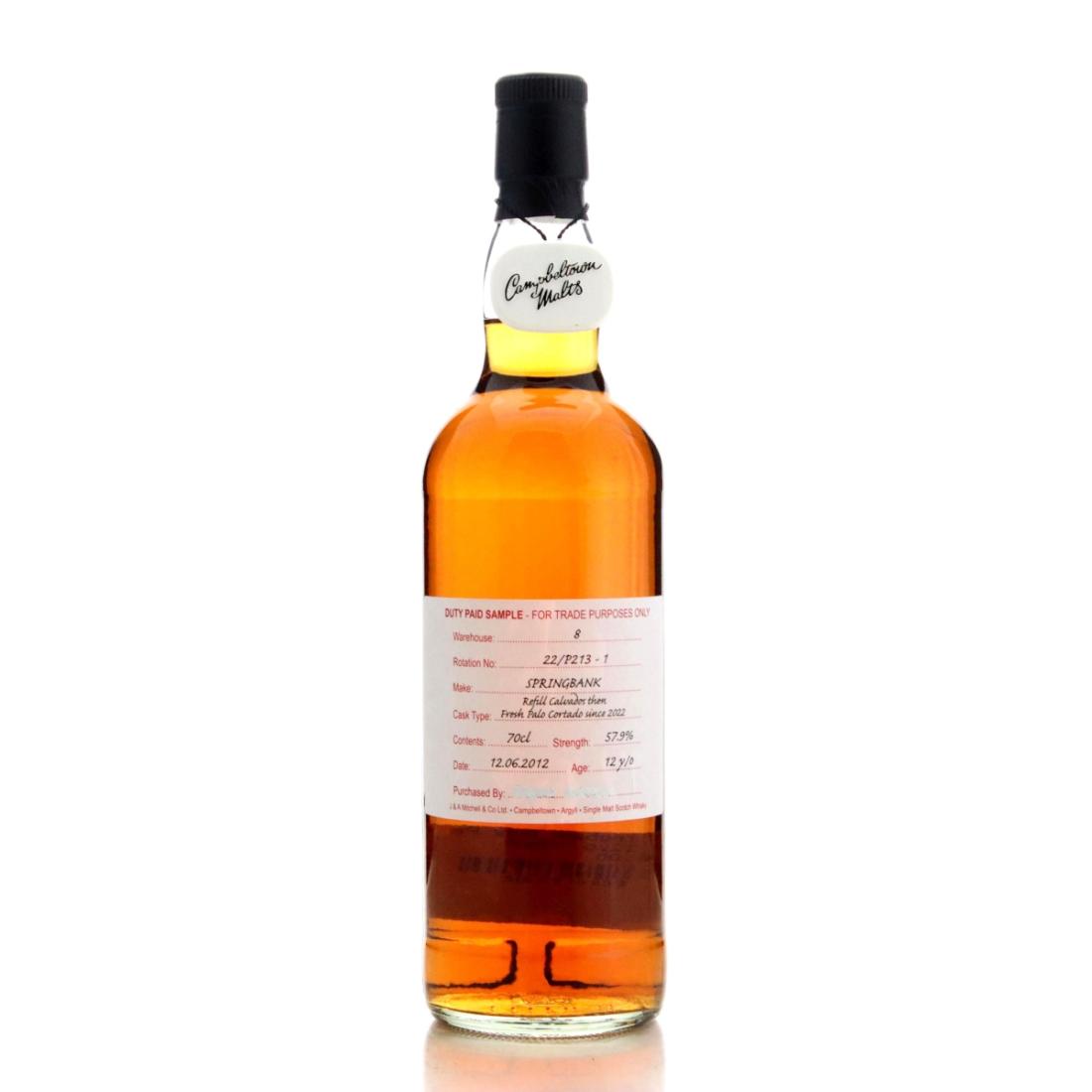 Springbank 2012 Duty Paid Sample 12 Fresh Palo Cortado Finish