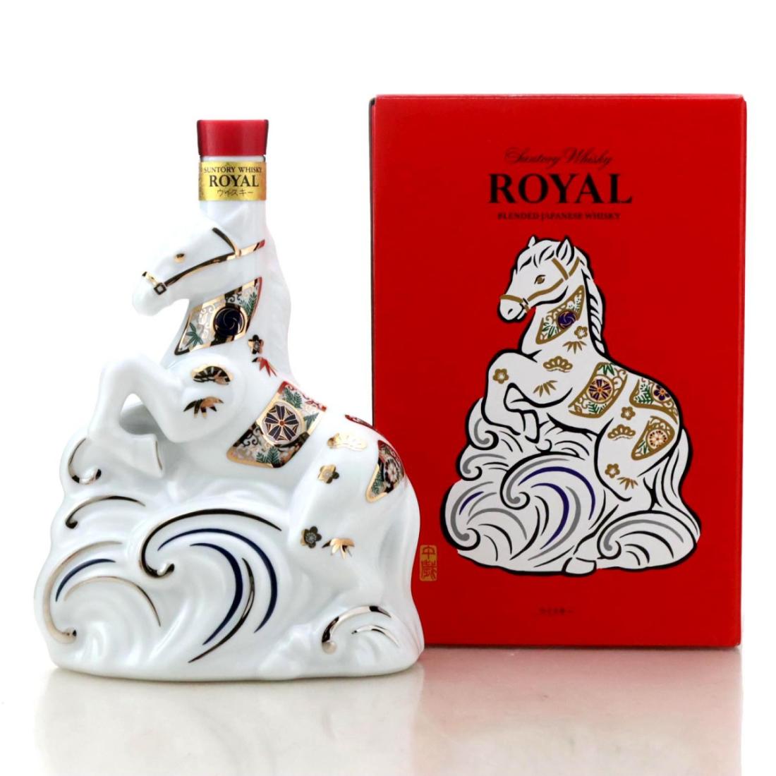 Suntory Royal Whisky - Year of the Horse Decanter, Bourbon, Hogshead, Puncheon, Sherry, Mizunara Cask, 1990, 43% whisky bottle