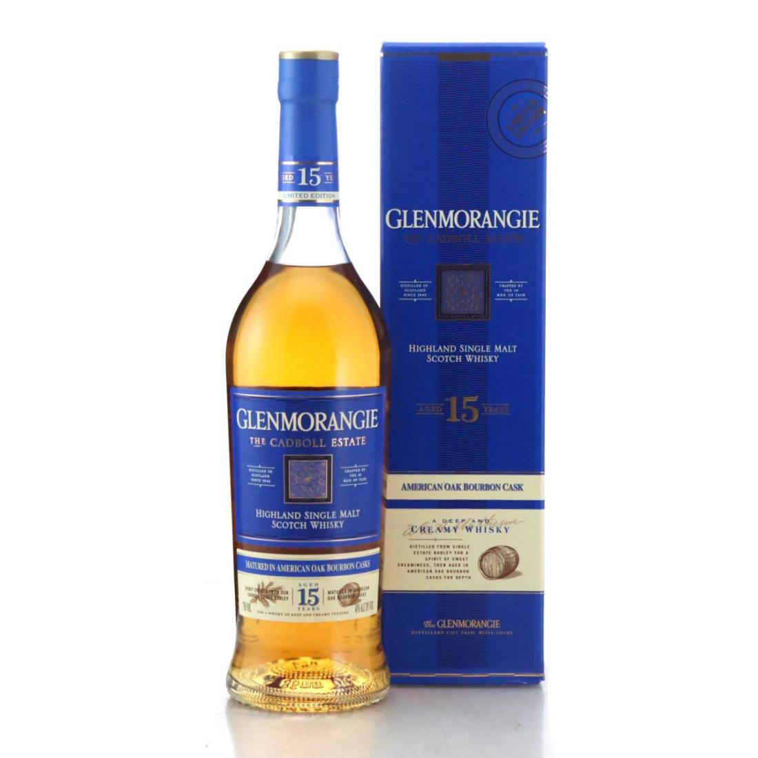 Glenmorangie The Cadboll Estate 15 Year Old, American Oak Bourbon Cask, Batch No. 2, 2020, 43% whisky bottle