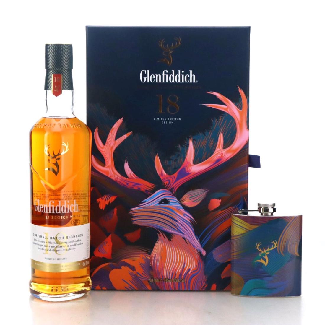 Glenfiddich 18 Small Batch Including Hip Flask