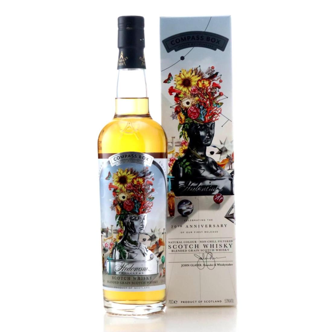 Compass Box Hedonism Felicitas - 20th Anniversary, American Oak, Bourbon & Sherry Cask, Compass Box, 53% whisky bottle