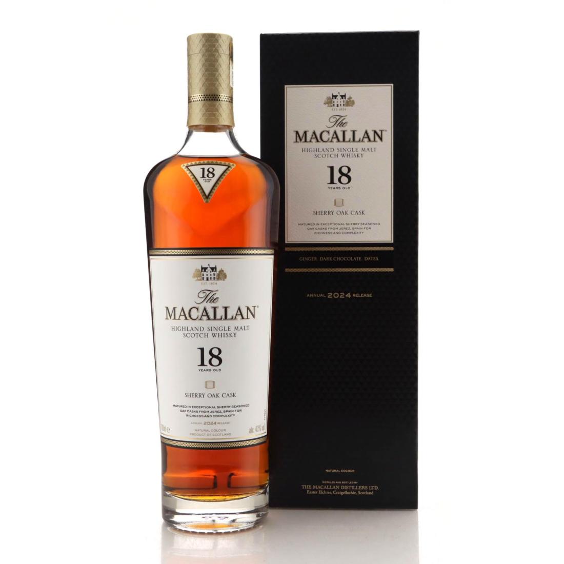 Macallan 18 Year Old Sherry Oak Cask Annual 2024 Release