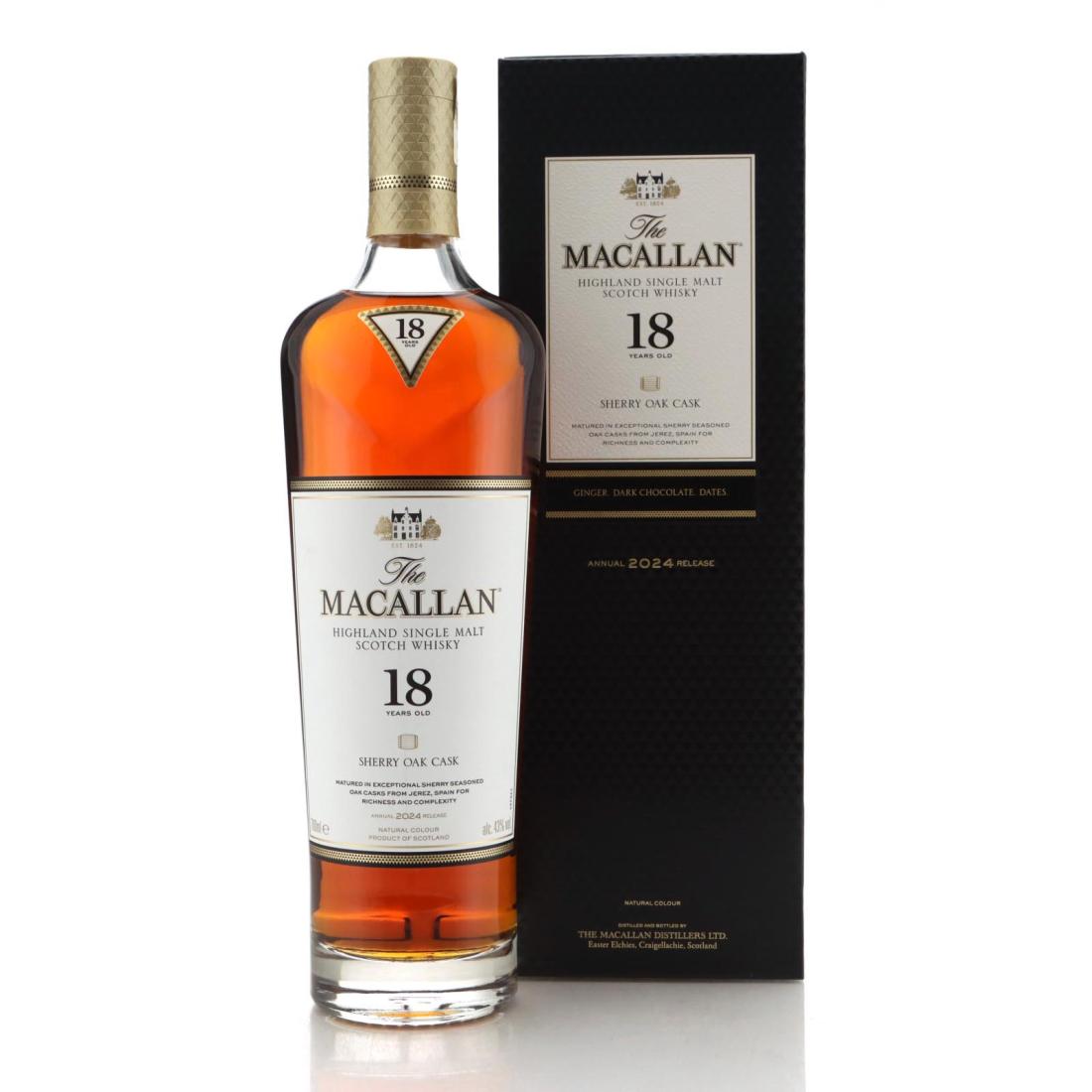Macallan 18 Year Old Sherry Oak Cask Annual 2024 Release