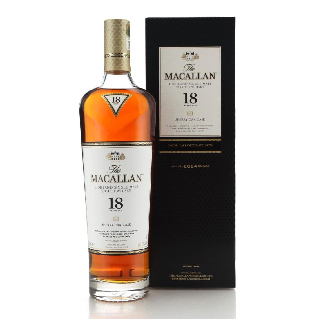 Macallan 18 Year Old Sherry Oak Cask Annual 2024 Release