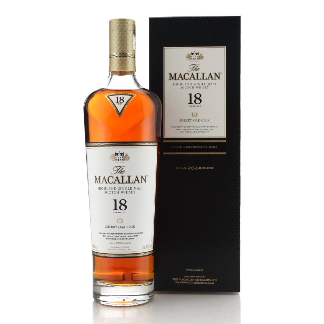 Macallan 18 Year Old Sherry Oak Cask Annual 2024 Release