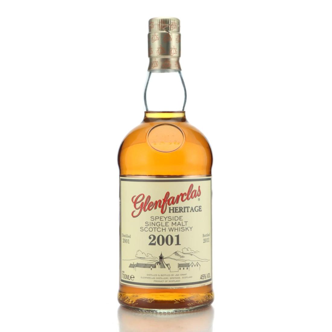 Glenfarclas 2001 Heritage 10 Year Old, Sherry Cask, 2011, 45% whisky bottle