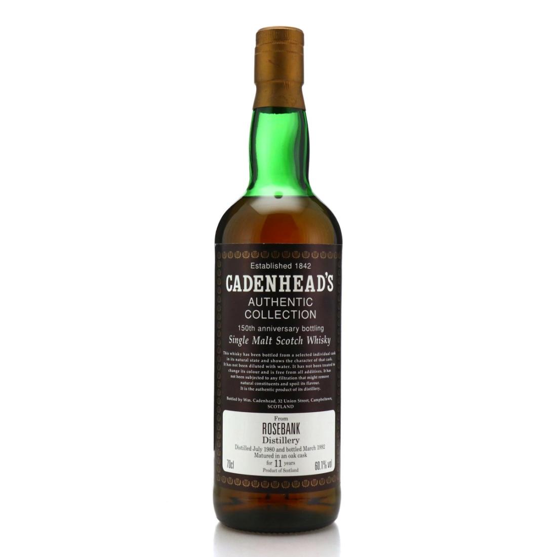 Rosebank 1980 Cadenheads Authentic Collection 11 Year Old 150th Anniversary Bottling