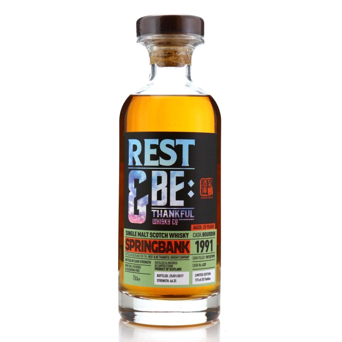Springbank 1991 Rest Be Thankful Whisky Co 25