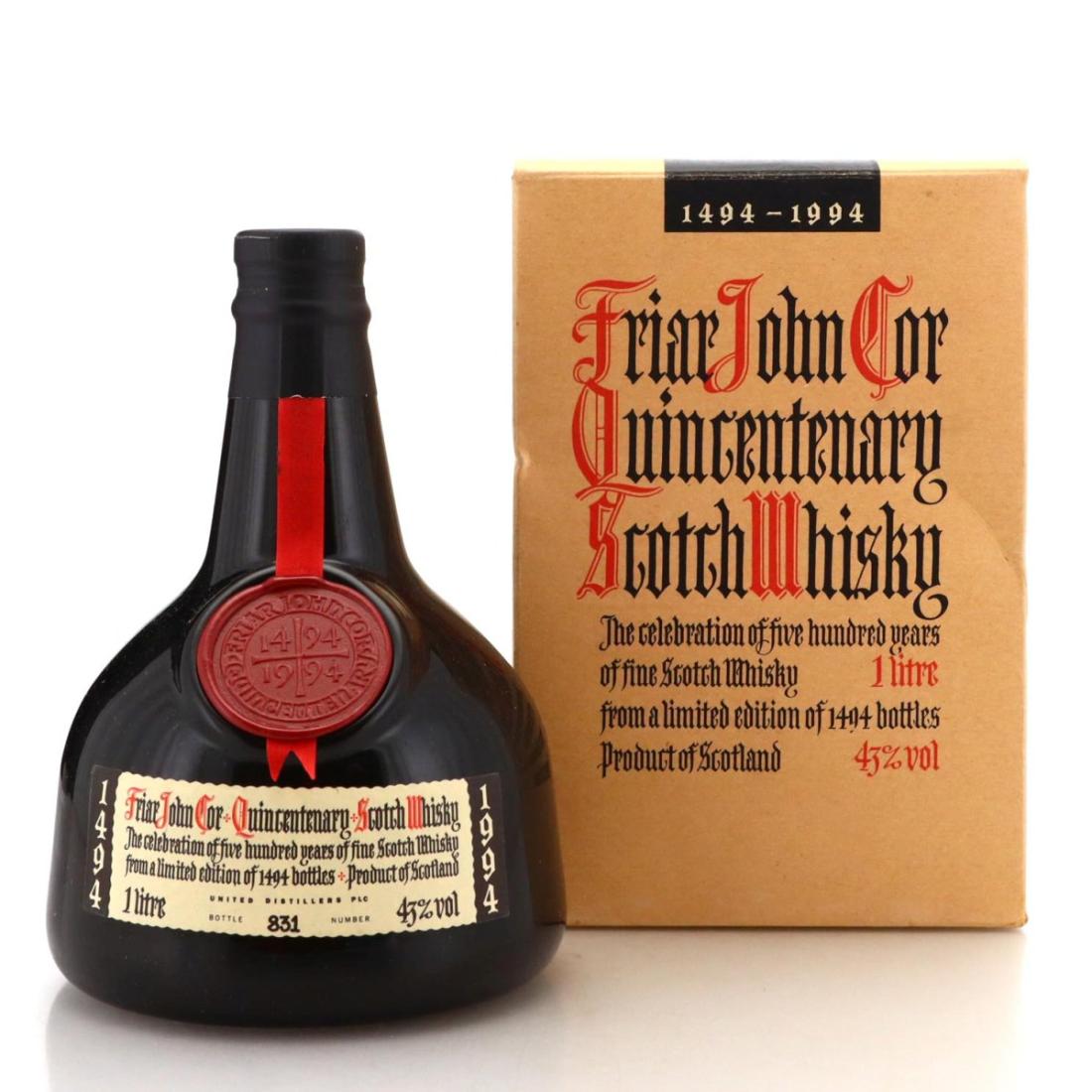 James Buchanan Friar John Cor Quincentenary Litre