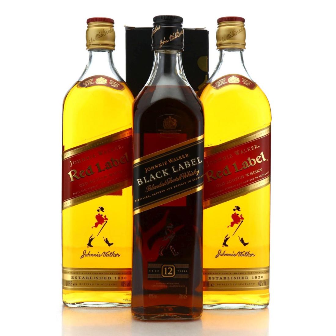 Johnnie Walker Red Label Black Label x 3