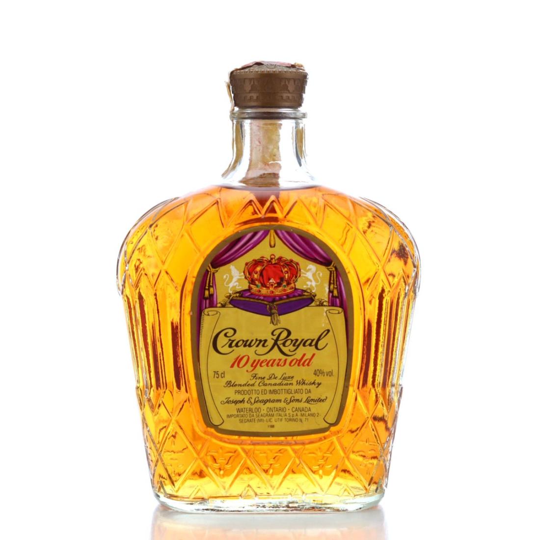 Seagrams Crown Royal 10 Year Old Canadian Whisky 1975