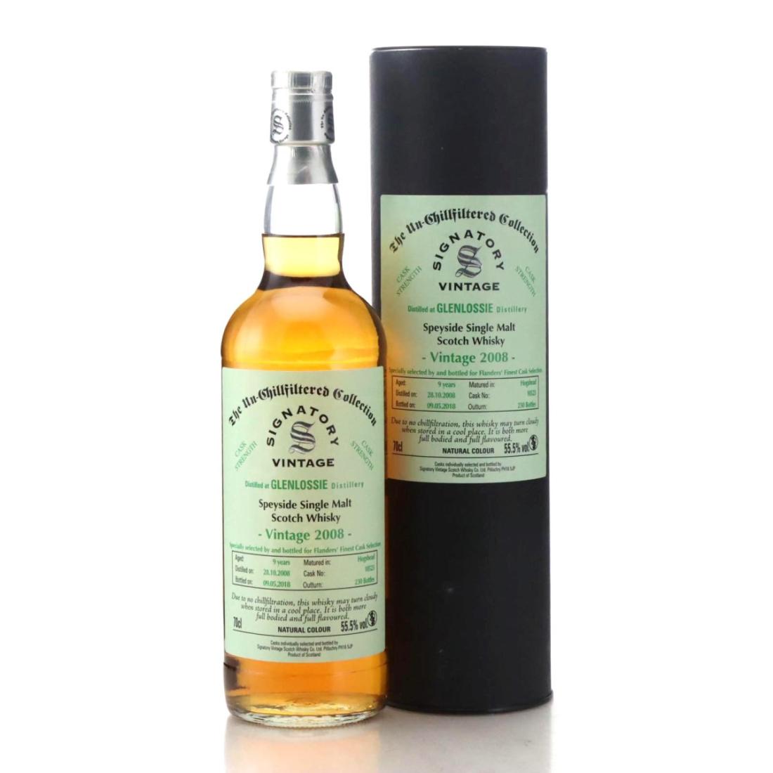 Glenlossie The Un-Chillfiltered Collection 9 Year Old, Cask #10023, 2008, Signatory Vintage, 55.5% whisky bottle