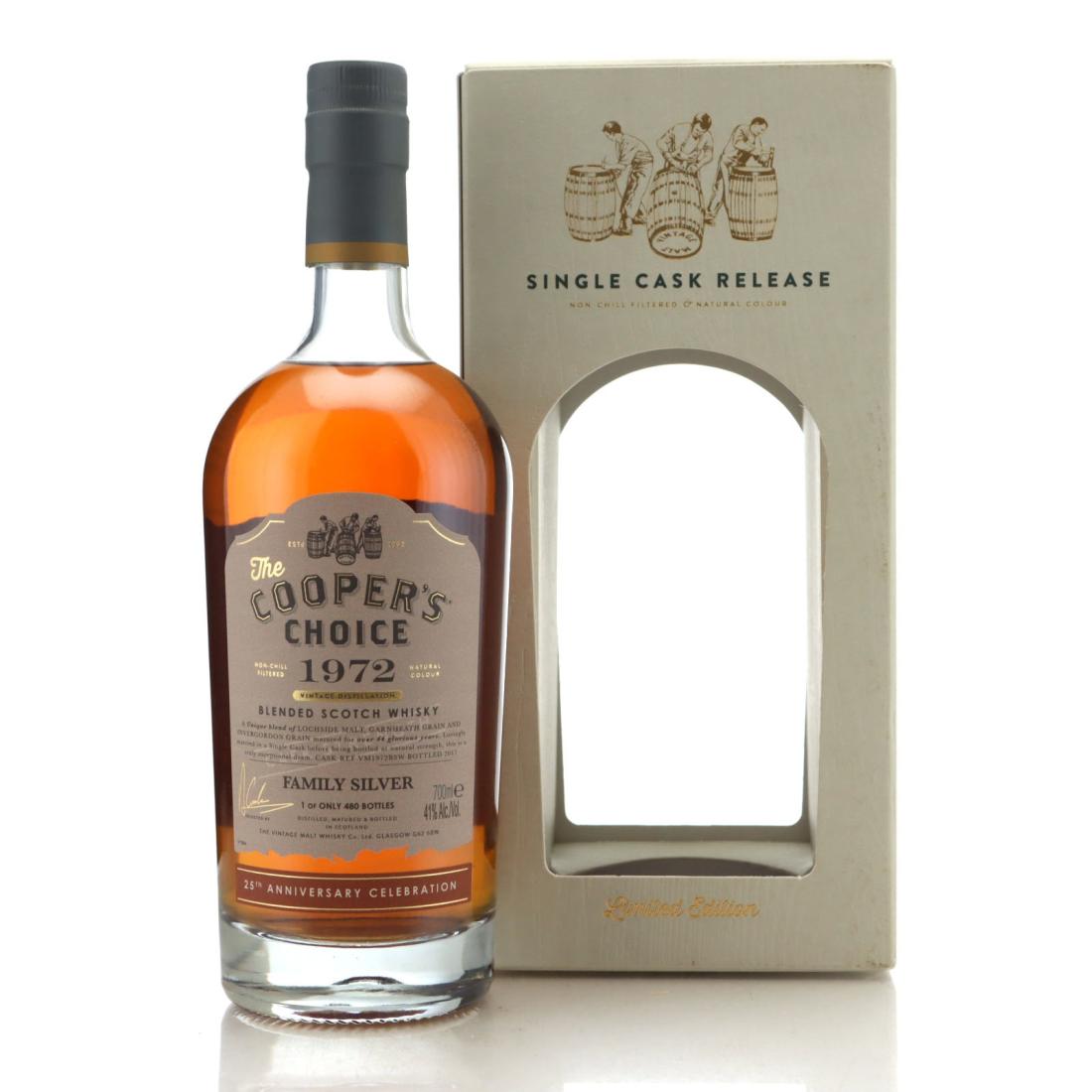 Family Silver 1972 The Coopers Choice Scotch Whisky 25th Anniversary Celebration