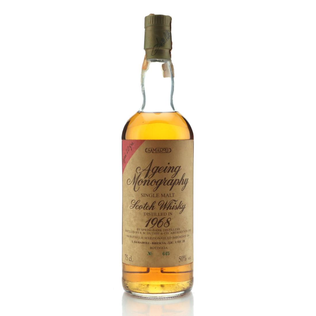 Springbank 1968 Ageing Monography 20