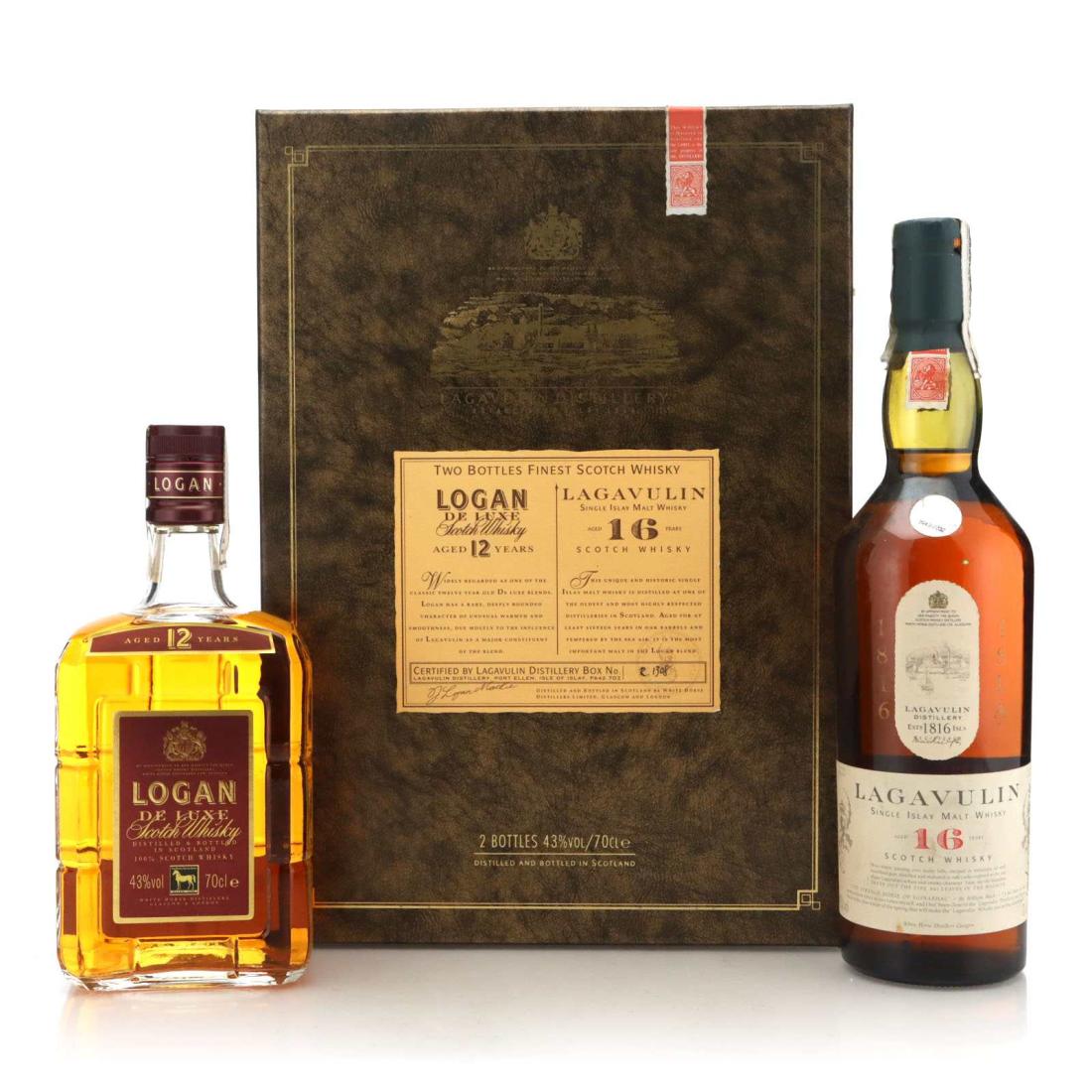 Logan Lagavulin Two Bottles of the Finest Scotch Whisky Box Set