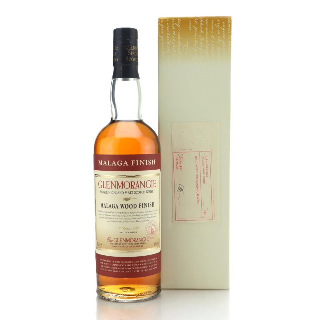 Glenmorangie Malaga Wood Finish 25 Year Old, Malaga Wine Cask, 2003, 43% whisky bottle