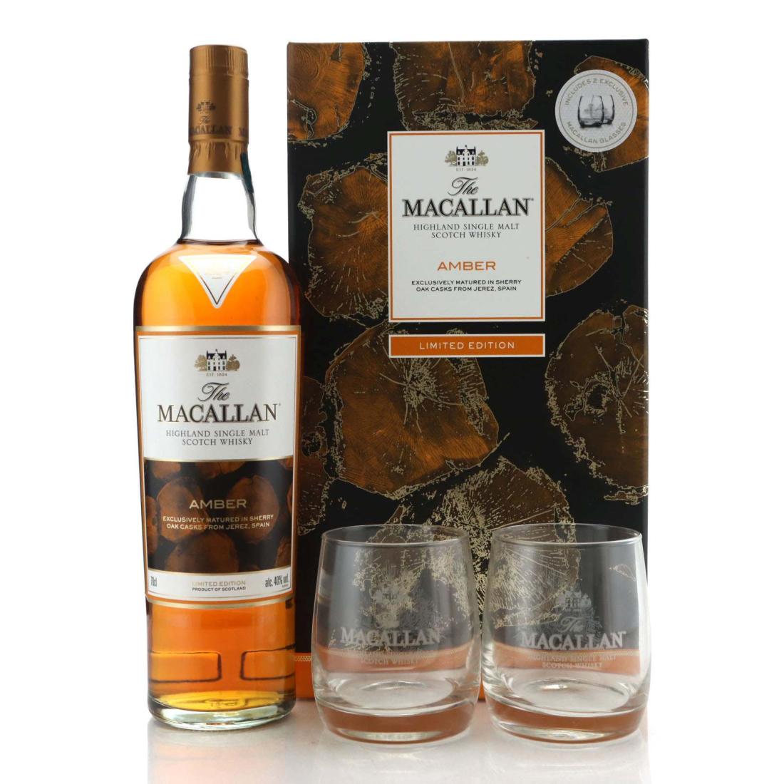 Macallan Amber Limited Edition Glasses Gift Pack