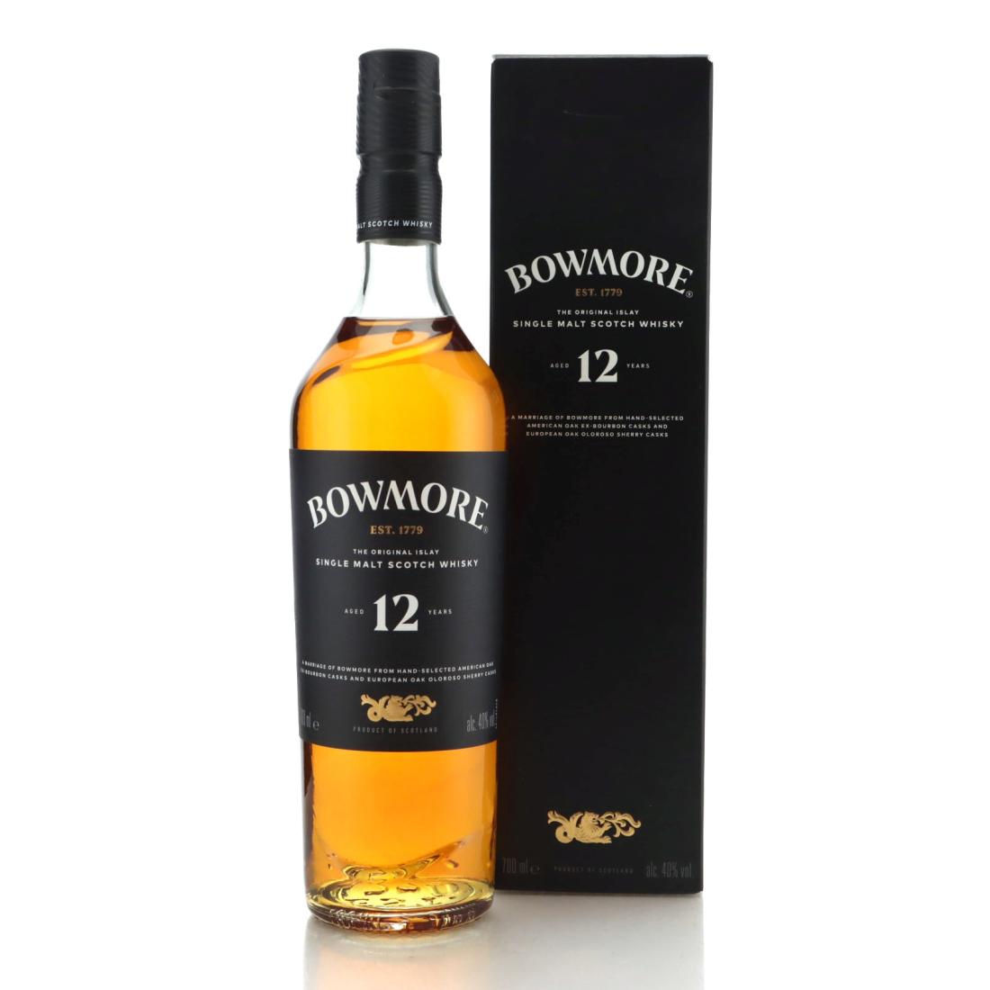 Bowmore 12 Year Old, Bourbon & Sherry Cask, 40% whisky bottle