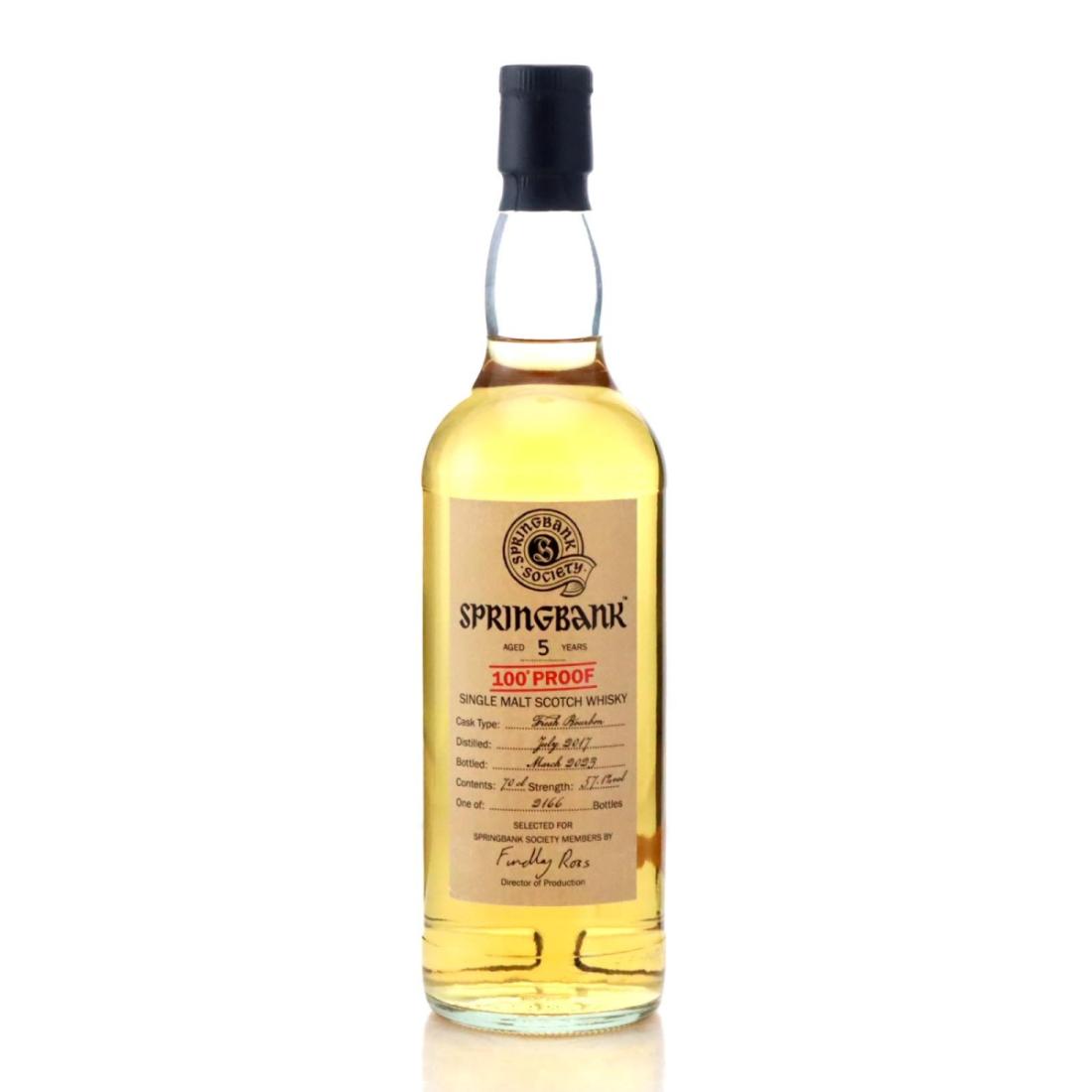 Springbank 2017 100 Proof 5 Year Old