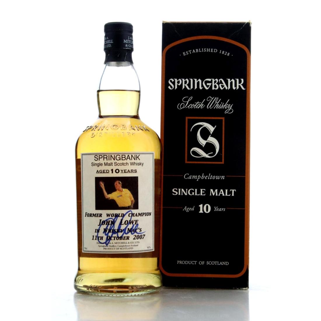 Springbank 10 Former World Champion John Lowe In Whisky Macs