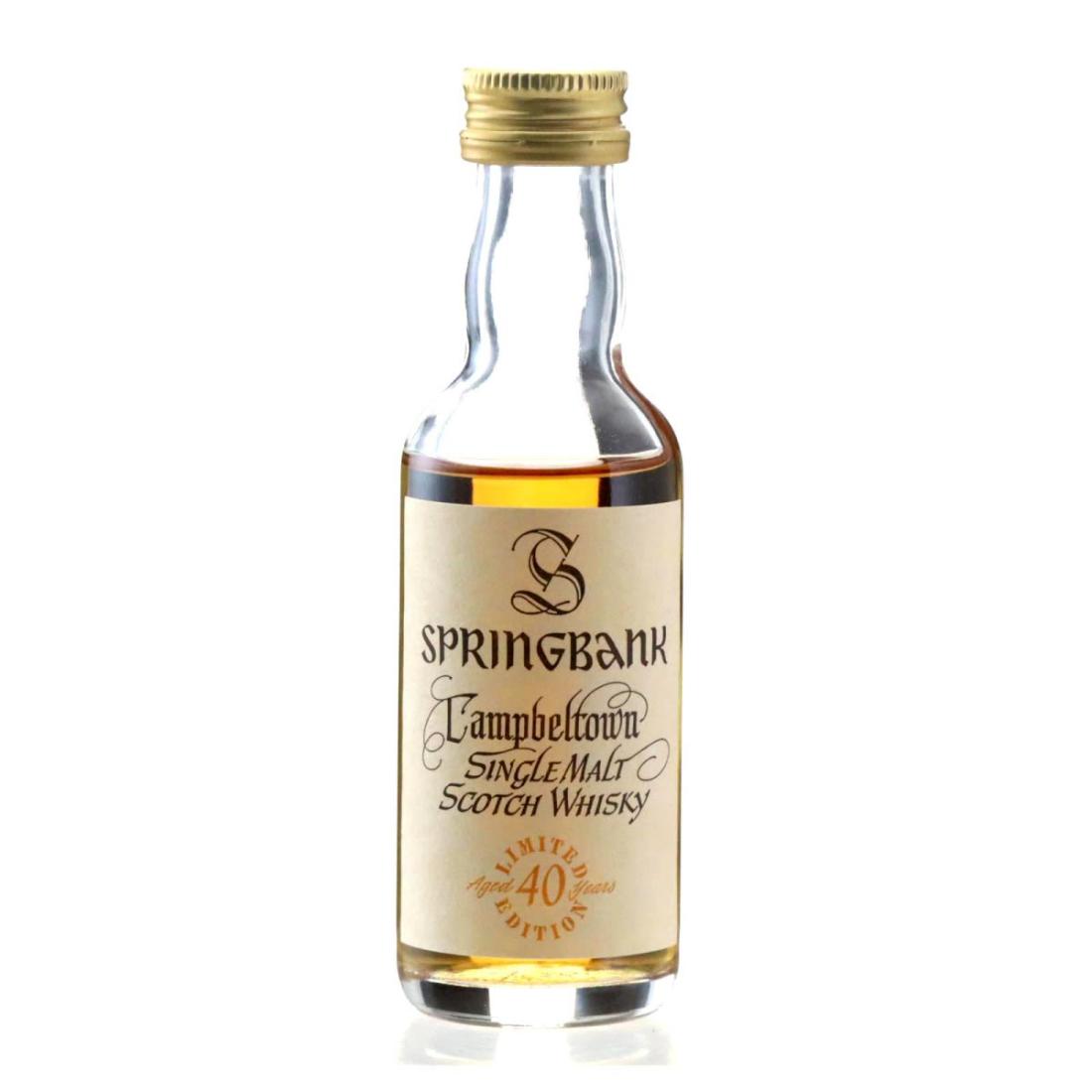 Springbank 40 Year Old Millennium Limited Edition Miniature | Whisky ...