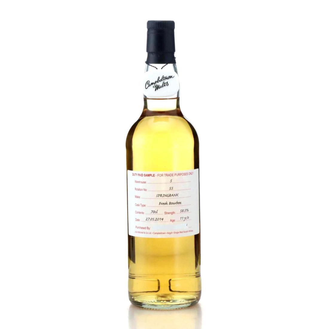 Springbank 2014 Duty Paid Sample 11 Fresh Bourbon