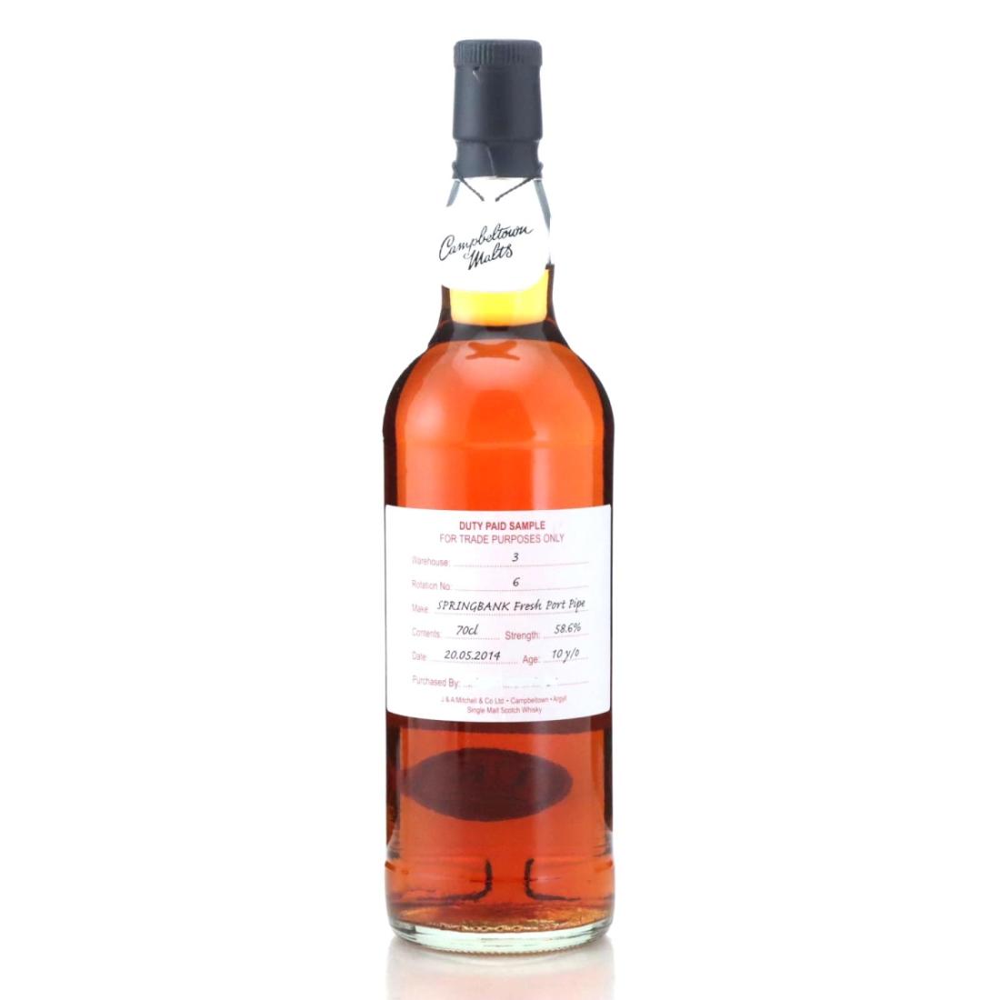 Springbank 2014 Duty Paid Sample 10 Fresh Port Pipe