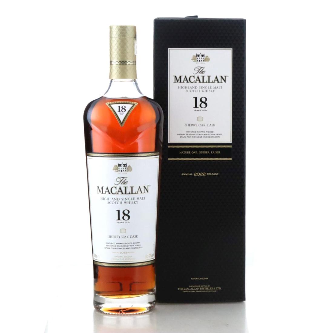 Macallan 18 Sherry Oak Cask Annual 2022 Release
