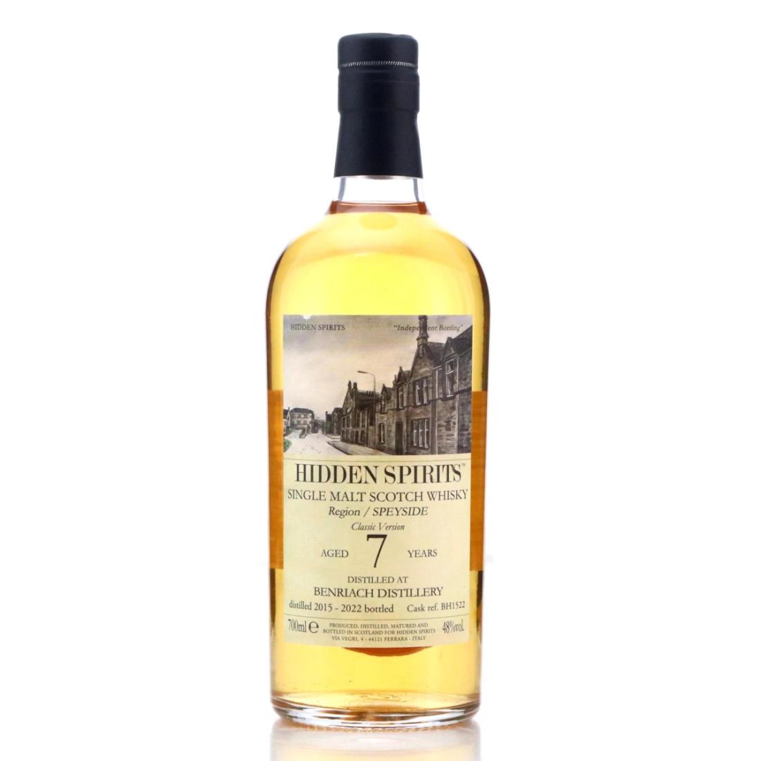 Benriach Classic Version 7 Year Old, Bourbon Cask, Cask #BH1522, 2015, Hidden Spirits, 48% whisky bottle