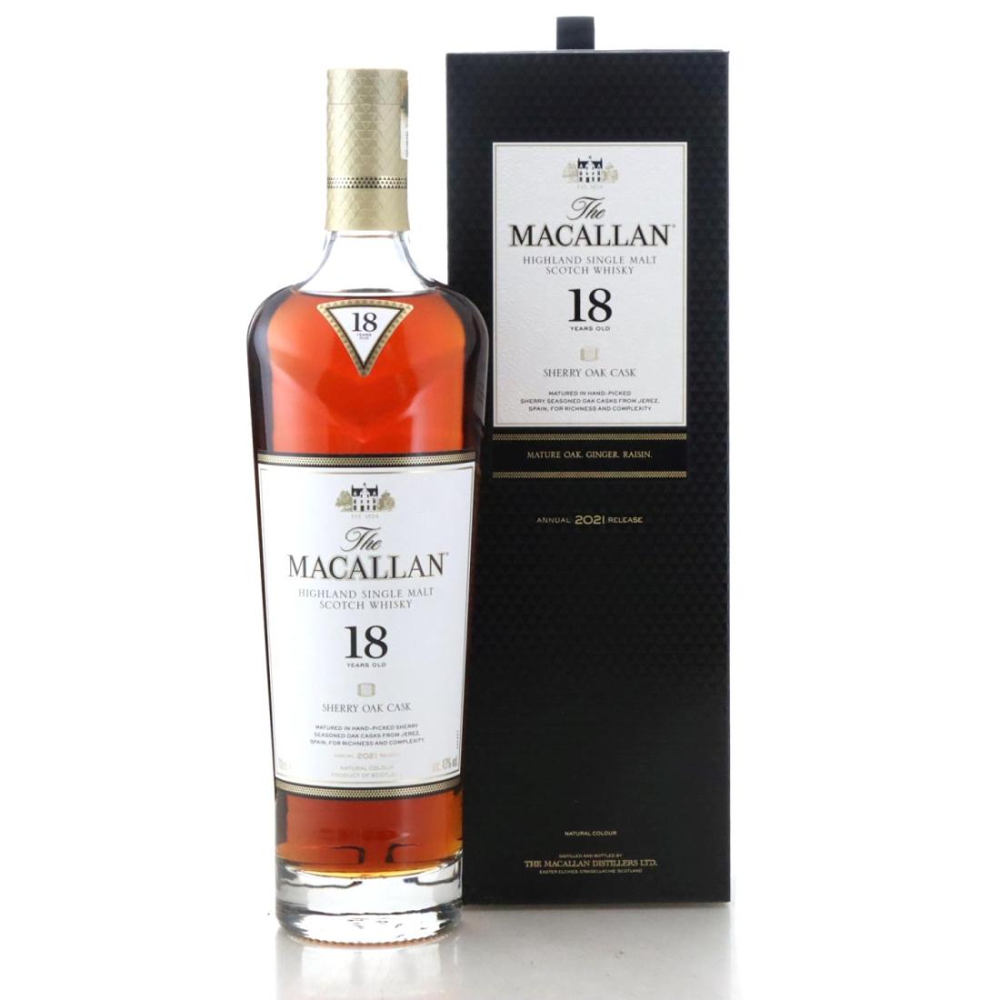 Macallan 18 Sherry Oak Cask Annual 2021 Release