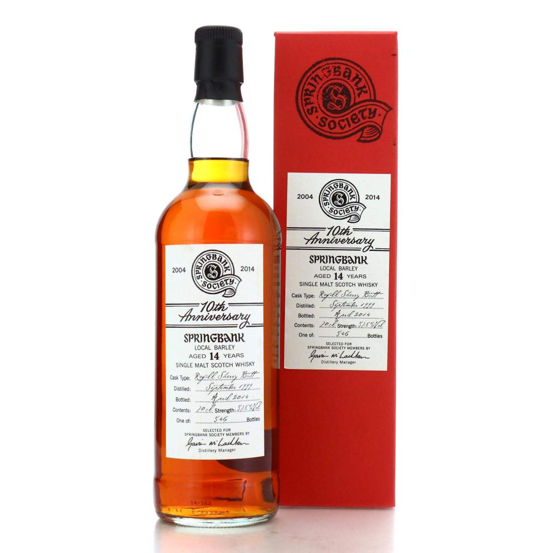Springbank 1999 Local Barley 14 Springbank Society 10th Anniversary