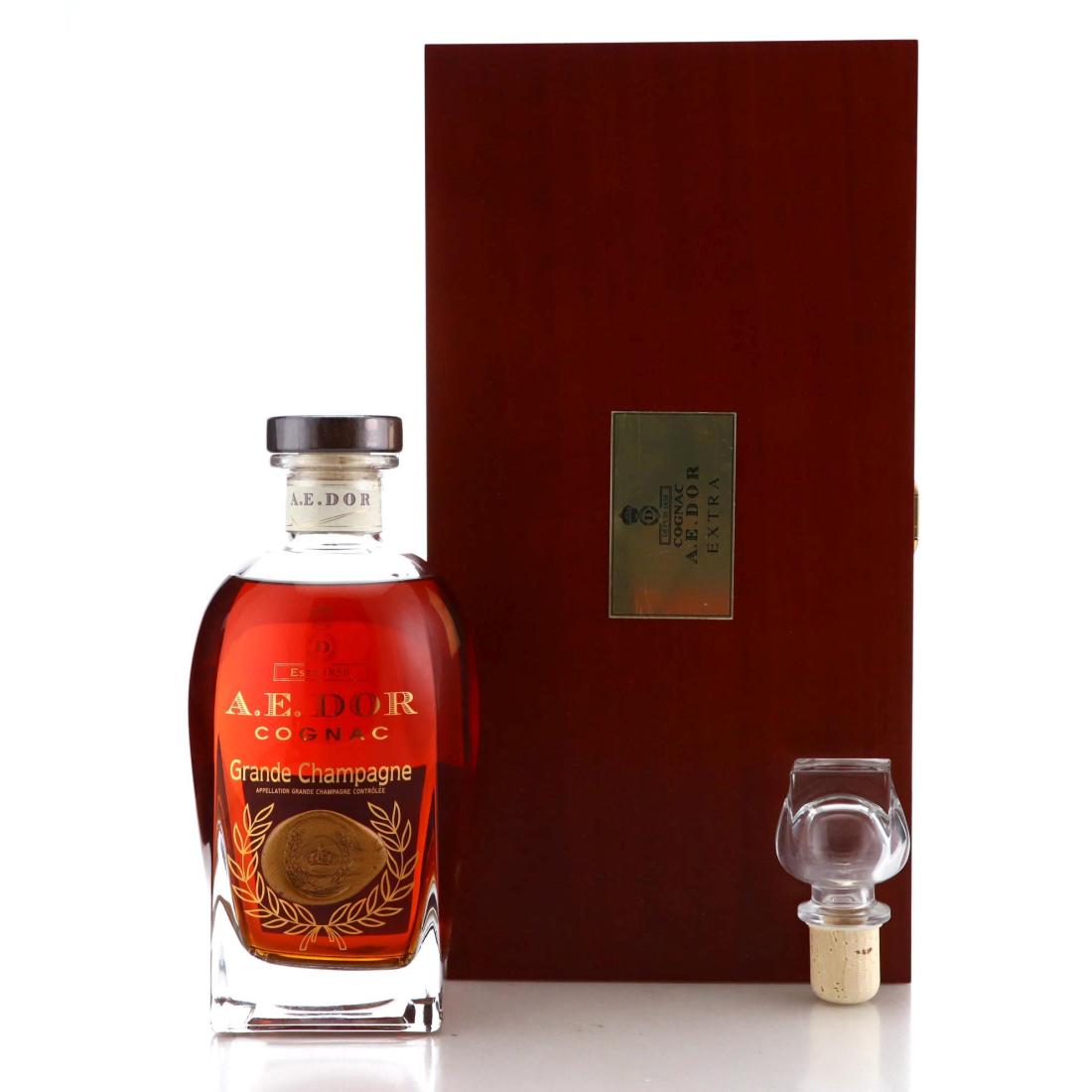 A.E. Dor Grande Champagne Extra, 40% whisky bottle