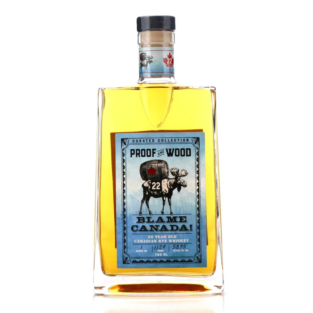 Proof And Wood 2001 Blame Canada 22 Canadian Rye Whiskey 70cl