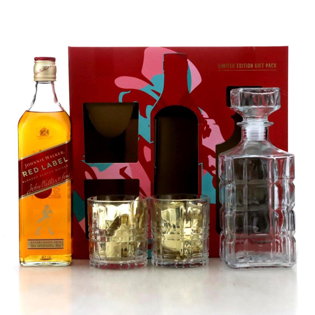 Johnnie Walker Red Label Scotch Whisky Decanter Gift Pack