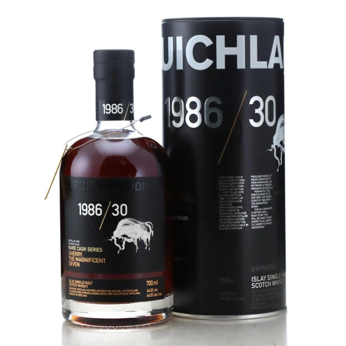 Bruichladdich 1986 Rare Cask Series 30 Year Old Sherry The Magnificent Seven