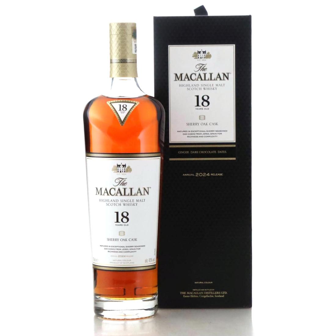 Macallan 18 Year Old Sherry Oak Cask Annual 2024 Release