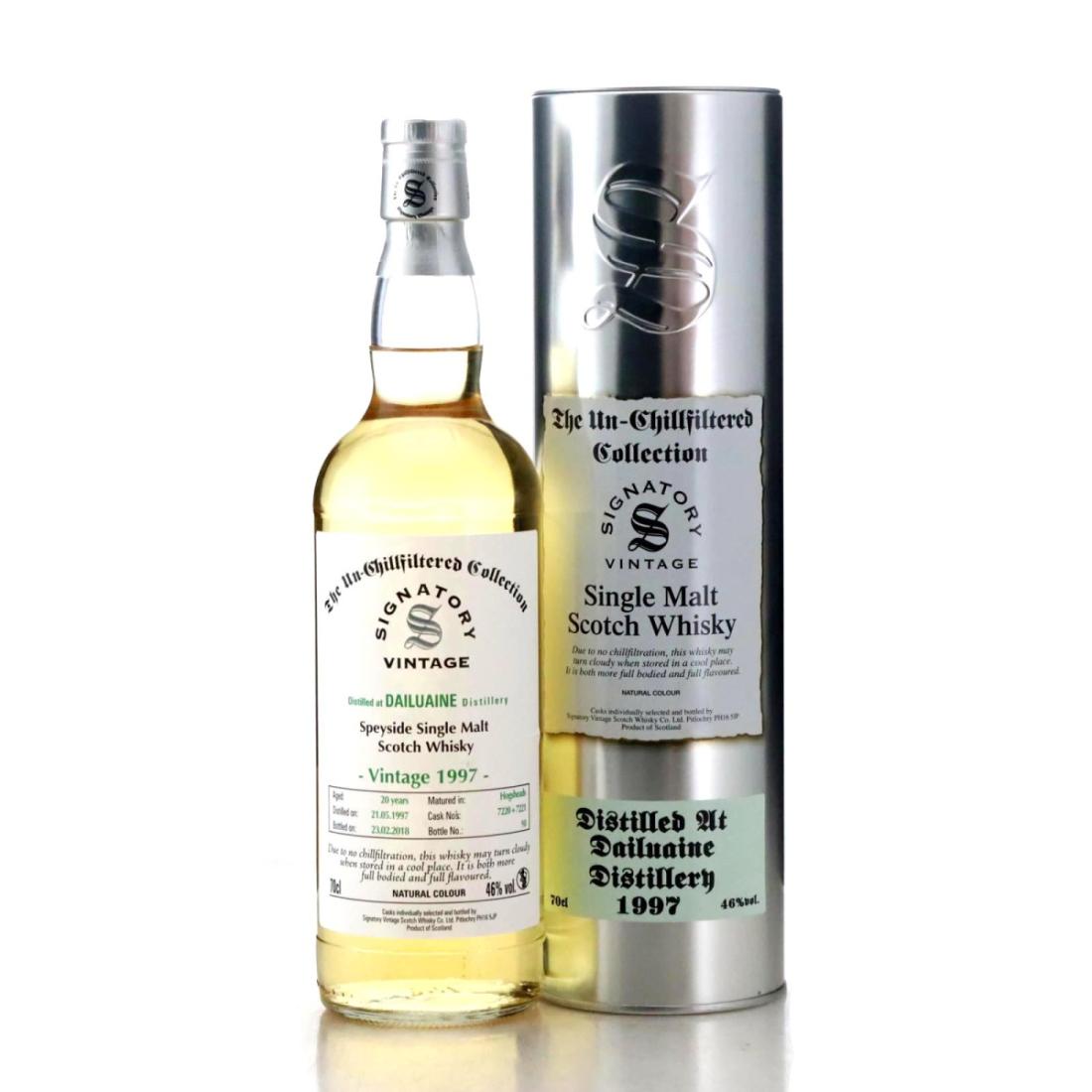 Dailuaine The Un-Chillfiltered Collection 20 Year Old, Hogshead Cask, Cask #728 & 729, 1997, Signatory Vintage, 46% whisky bottle