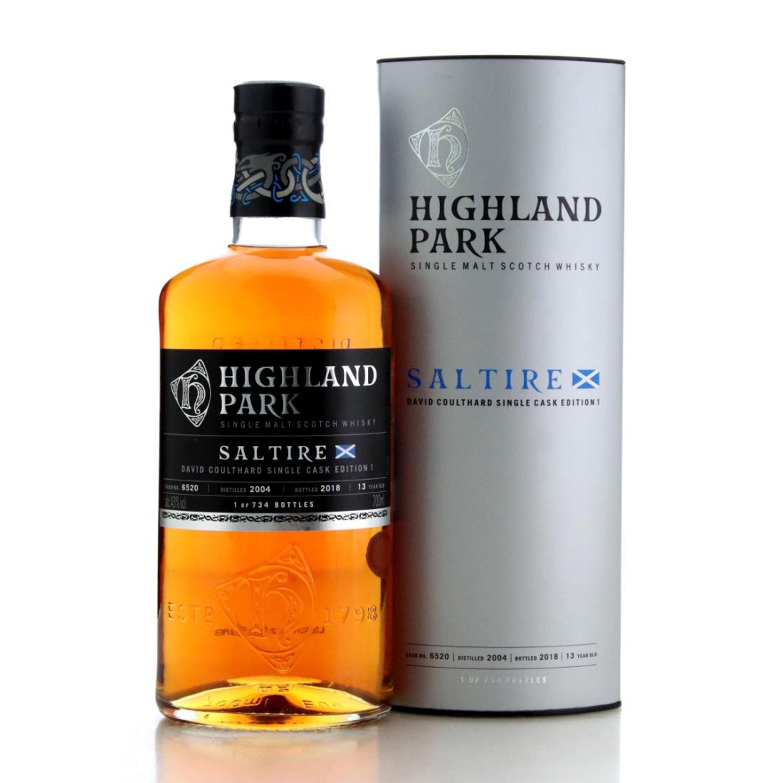 Highland Park 2004 Single Cask 13 Year Old David Coulthard Saltire Edition 1