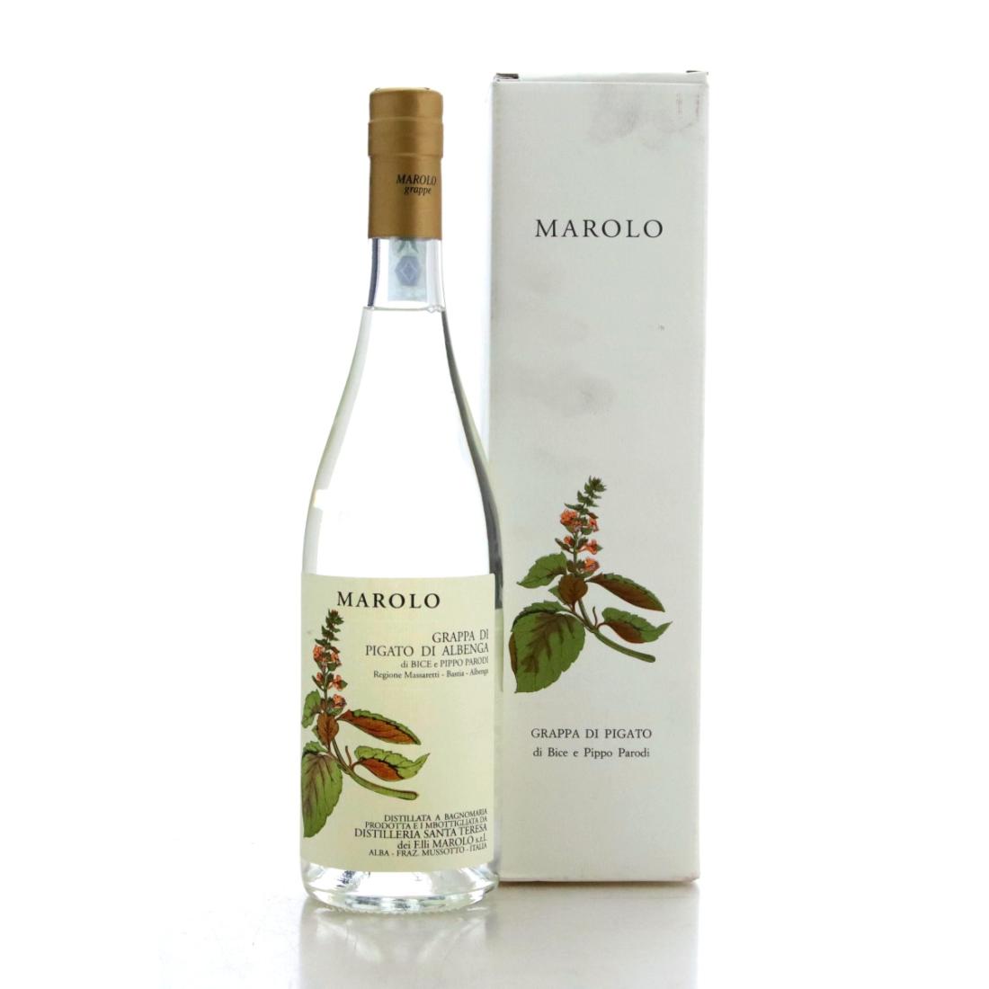Marolo Grappa di Pigato di Albenga, 2017, 42% whisky bottle
