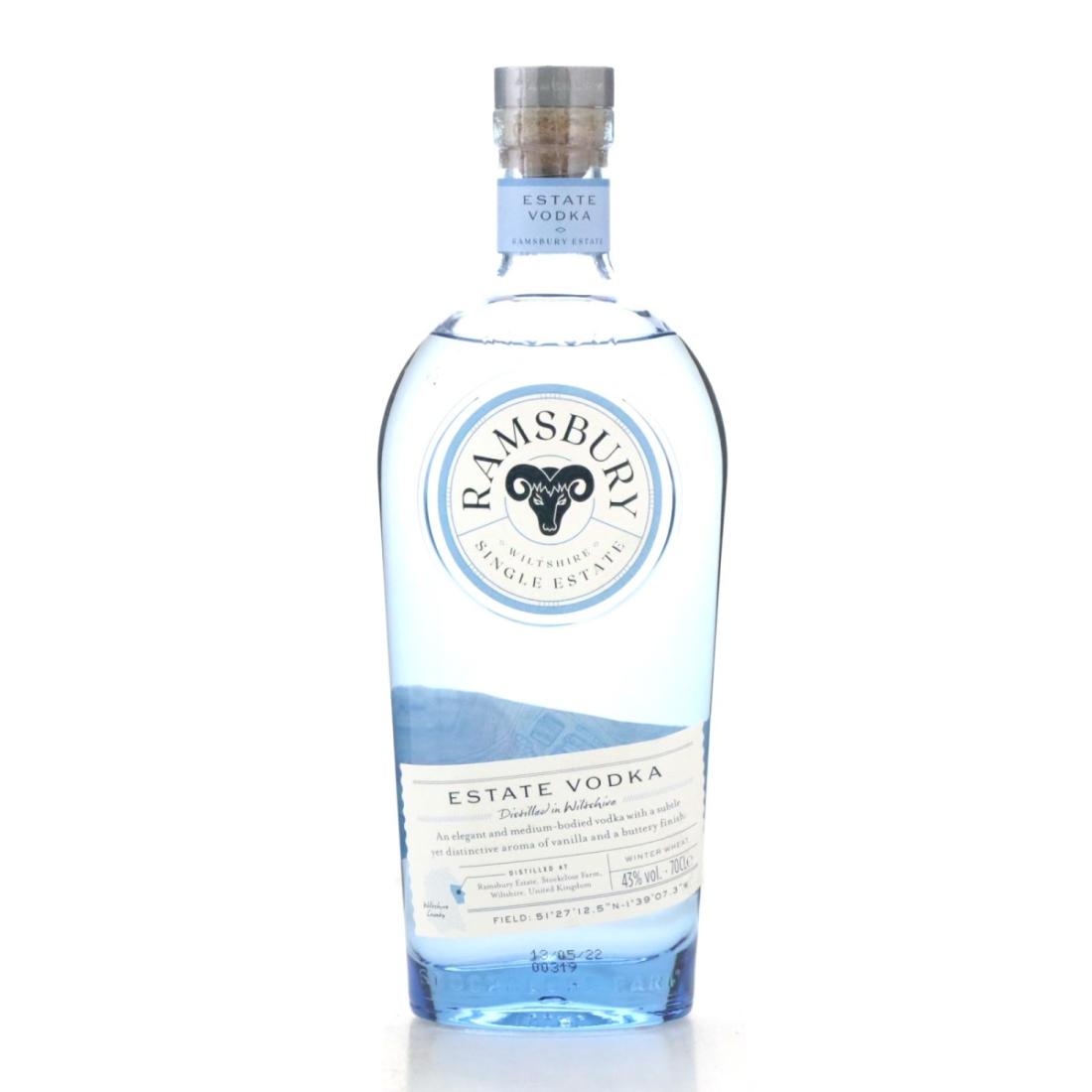 Ramsbury English Single Estate Vodka, 43% whisky bottle