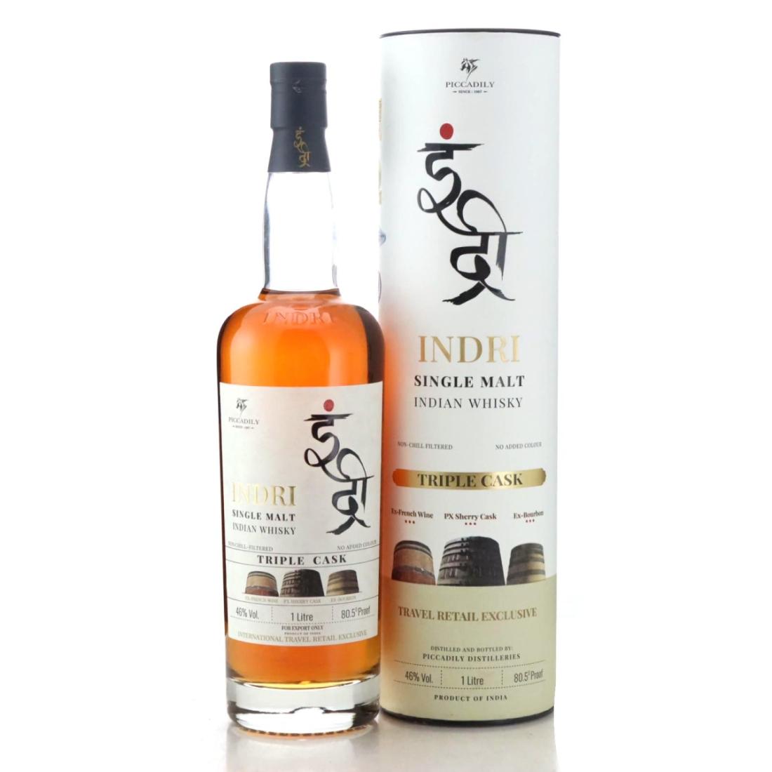 Indri Triple Cask Single Malt Indian Whisky 1 Litre