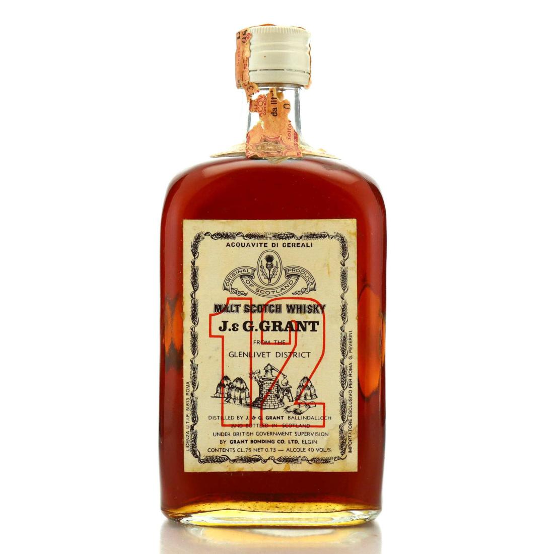 Glenfarclas J G Grant 12 Grant Bonding Co 1970s Girolamo Luxardo Import