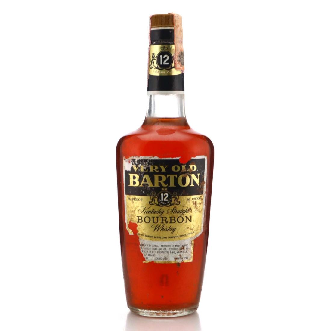 Very Old Barton 12 Old Kentucky Straight Bourbon 1973 Ferraretto Import
